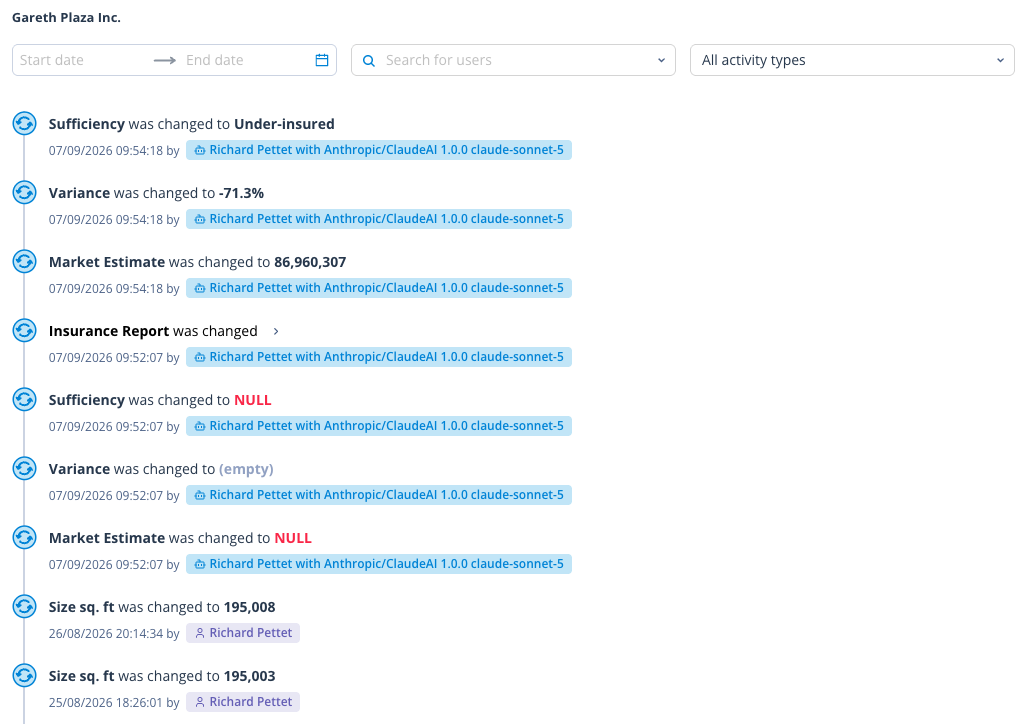 AI agent attribution in the Activity Log
