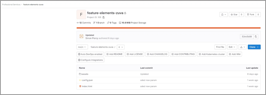 Required files within an Element package