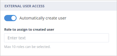 Selecting Roles for automatically created users