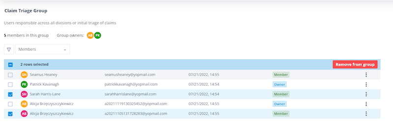 Removing multiple members from a User Group