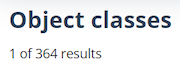 List name and results count