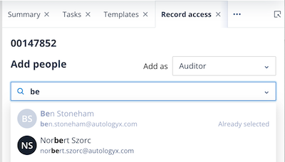 Permission Set dropdown list