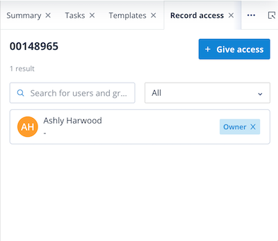 Owner successfully assigned to the record