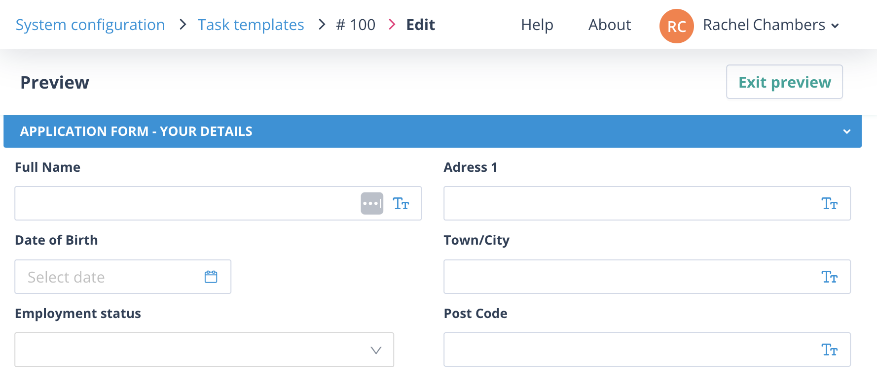 Default section spacing