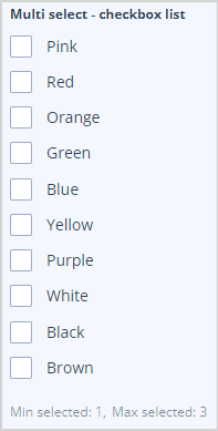 Multi select field displayed as a checkbox list