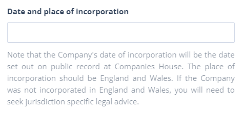 Description text displayed below a field on the Task form