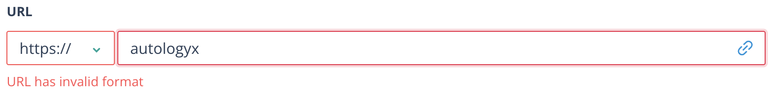 URL field configuration settings