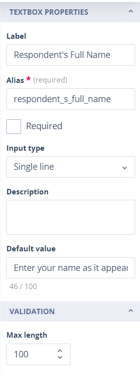 Single line and multi line Textbox fields displayed on a Task form