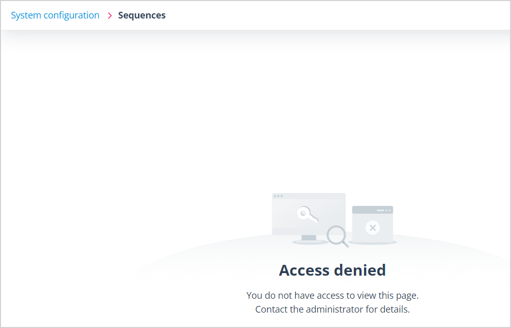 Navigation menu with Sequences removed